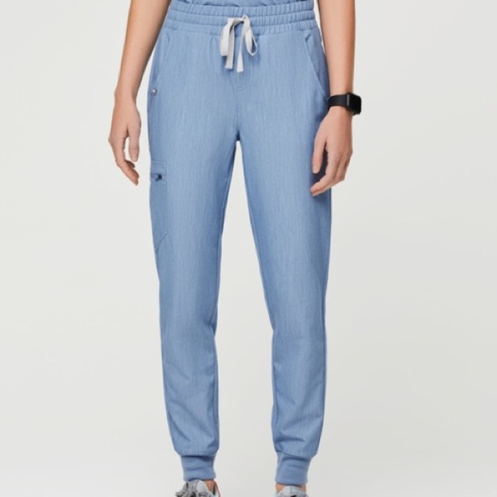 Figs - Heather Indigo - High Waisted Zamora Scrub Pants - NWT (PETITE)